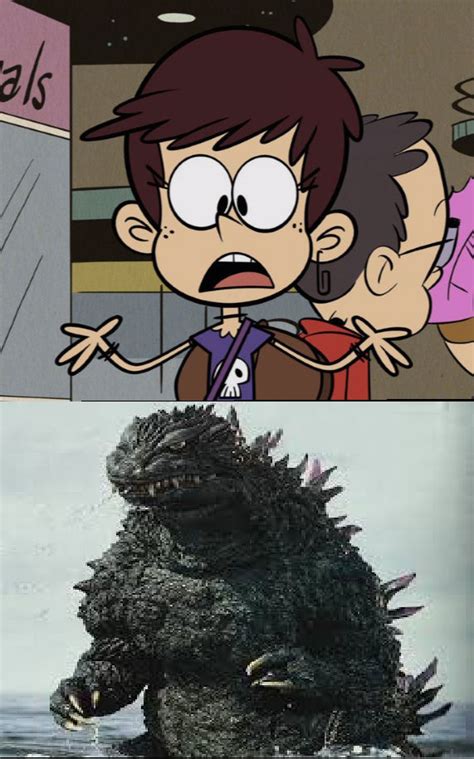 Luna Meets Godzilla By Gojirafan1994 On Deviantart