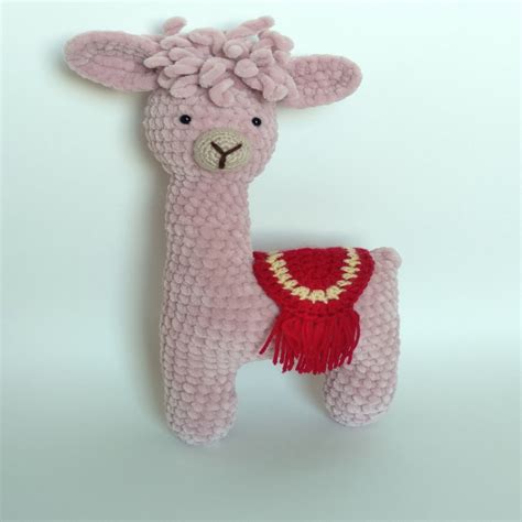 Powdery Knitted Llama Knitted Toy Llama For A T Crochet Etsy