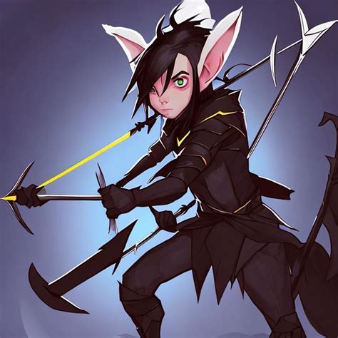 Edgy Gay Elf Man With Small Pointed Ears With A Bow