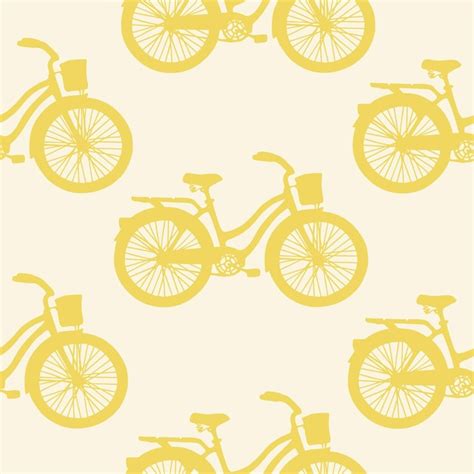 Premium Vector Seamless Pattern With Colorful Vintage Bicycles