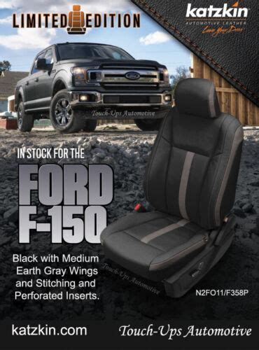 2015 2020 Ford F 150 Xlt Stx Supercab Leather Seat Covers Black Gray Sema Perf Ebay