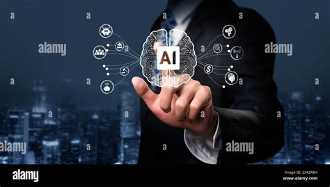 Human Interact With Ai Artificial Intelligence Brain Processor In