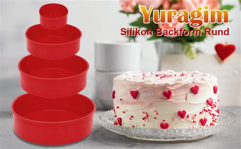 Amazon De Yuragim Silikon Backform Rund St Ck Silikonform Rund