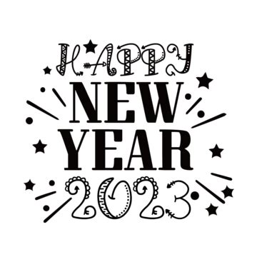 2023 New Year Font Radiation, New Year Font, 2023, New Year PNG and Vector with Transparent ...