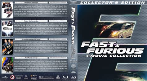 Fast & Furious 4-Movie Collection R1 Custom Blu-Ray Cover - DVDcover.Com