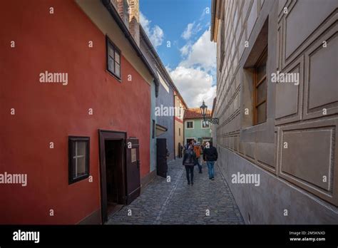 Golden Lane At Prague Castle Prague Czech Republic Stock Photo Alamy