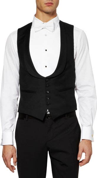 Saint Laurent Evening Waistcoat In Black For Men Lyst