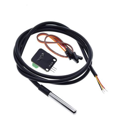 DS18B20 Temperature Sensor Module Kit Waterproof 100CM Digital Sensor