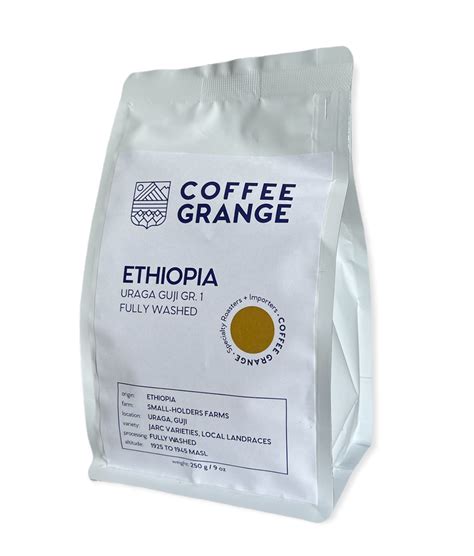 Kawa Ziarnista Ethiopia Uraga Guji Gr 1 Fully Washed 100 Arabica 250G