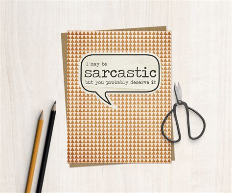 Funny Sarcastic Greeting Card Sarcasm Sarcastic Funny - Etsy