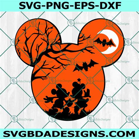 Halloween Mouse Head Svg Mickey Mouse Svg Disney Halloween Svg