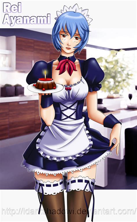 Rei Ayanami Maid By Darkshadowartworks On Deviantart