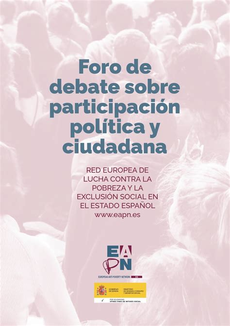 Foro De Debate Sobre Participación Política Y Ciudadana Eapn España