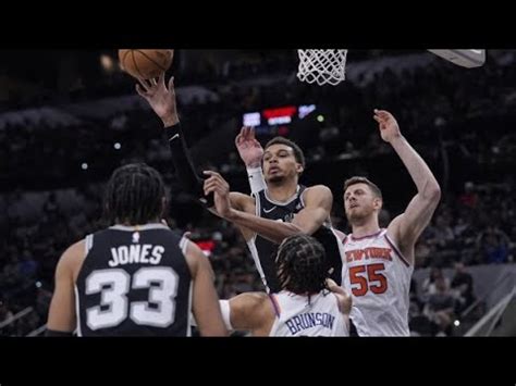 New York Knicks Vs San Antonio Spurs Full Game Highlights March