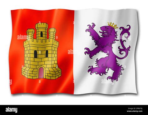 Caceres Province Flag Spain Waving Banner Collection D Illustration