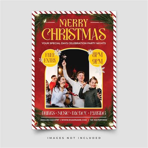 Premium Psd Merry Christmas Poster Template