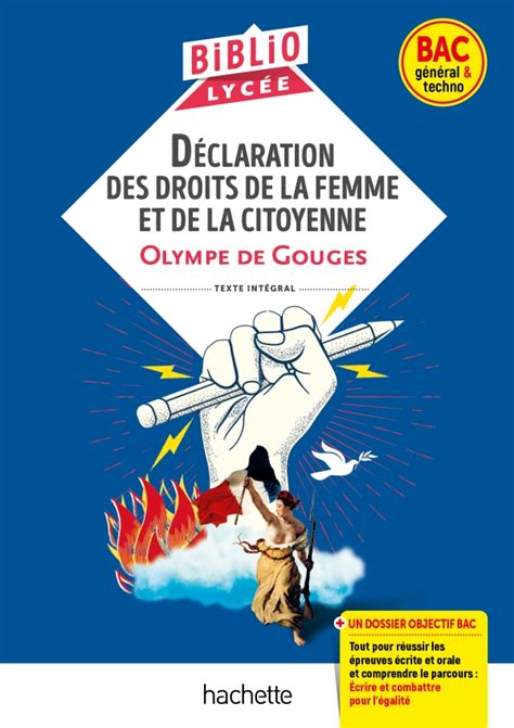 BiblioLycée Déclaration des droits de la femme et de la citoyenne de