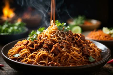 Tempting Hot Spicy Noodles Generative AI Stock Photo At Vecteezy