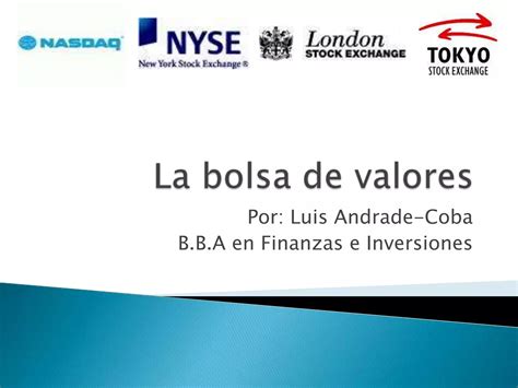 La Bolsa De Valores Ppt