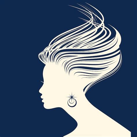 Premium Vector Woman Hair Style Silhouette Vector