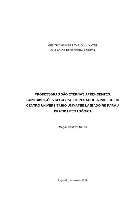 PDF PROFESSORAS SÃO ETERNAS APRENDENTES aprendizados decorrentes