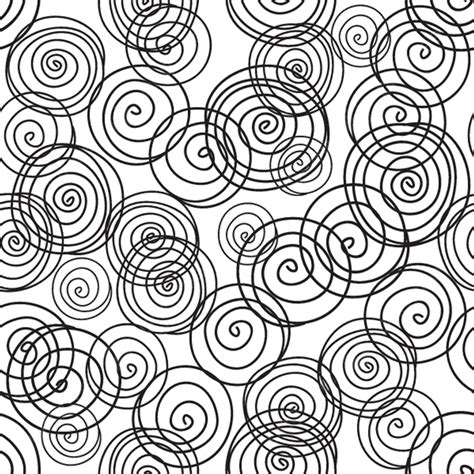 Seamless Pattern From Hand Drawn Black And White Circles Background