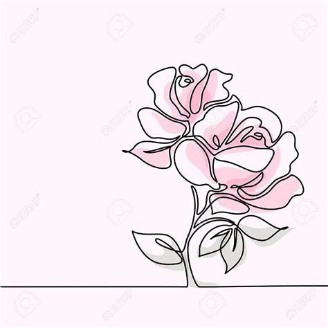 Simple Flower Line Drawing at GetDrawings | Free download