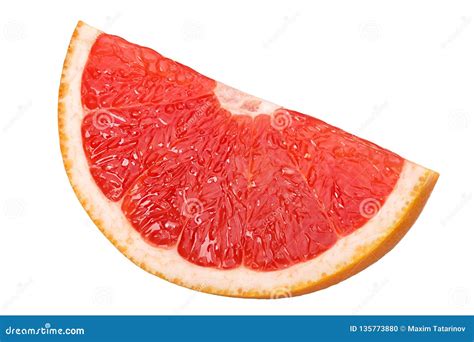 Grapefruit Quarter Isolated Paths Stock Photo Image Of Edible Fruit