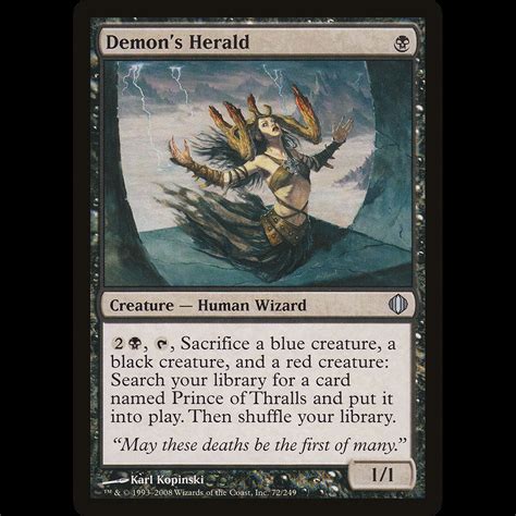 Mtg Demons Herald Shards Of Alara Madtoyz