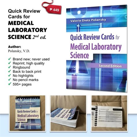 Polansky Quick Review Cards For Medical Laboratory Science 2nd Edition