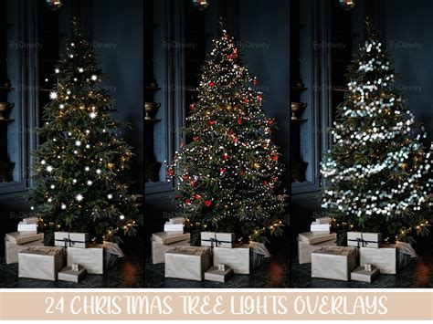 24 Creative Christmas Tree Lights Overlays Holiday Light Bokeh