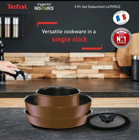 Tefal ingenio 5 pcs set, Furniture & Home Living, Kitchenware ...