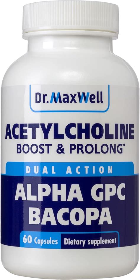 Amazon.com: Acetylcholine, Alpha GPC Choline 600mg + Bacopa, Better ...