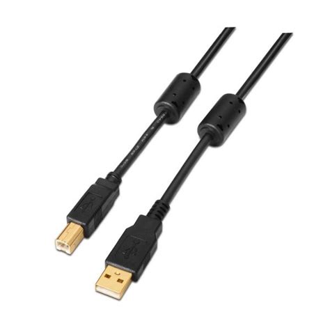 Aisens Cabo Usb A Macho Usb B Macho M C M Dulo Ferrita Preto