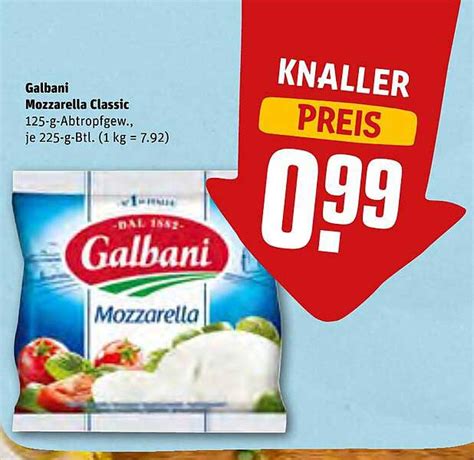 Galbani Mozzarella Classic Angebot Bei Rewe Prospekte De