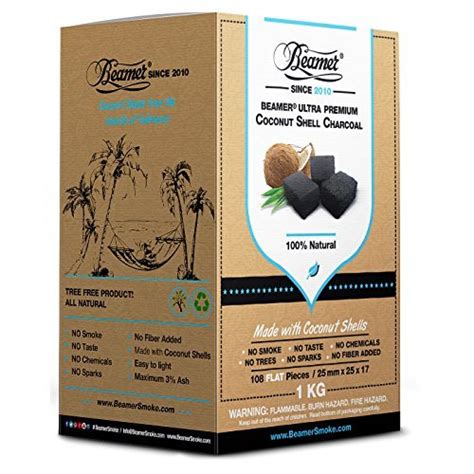 Beamer Natural Coconut Shell Hookah Shisha Charcoal Kilo Kg