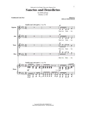 Sanctus And Benedictus Sheet Music Arrangement Available