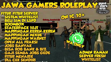 Review Server Tanpa Discord Jawa Gamers Roleplay Gta Samp