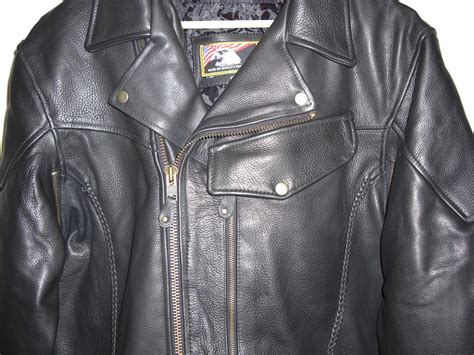 Mens Classic Braided Pistol Pete Top Grain Naked Cowhide Leather Motorcycle Jacket MLSJ