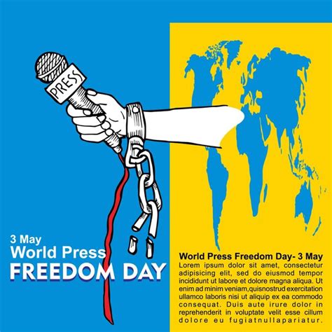 Premium Vector A Poster For World Press Freedom Day With A Hand