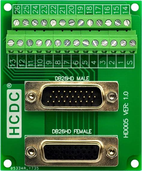 D SUB Male Female Breakout Board Terminal Block Interface Module DB26HD