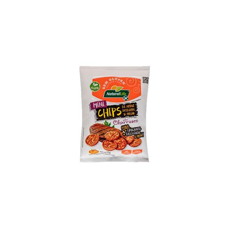 Mini Chips Vegano Sem Gl Ten Churrasco Natural Life G Para So Saud Vel