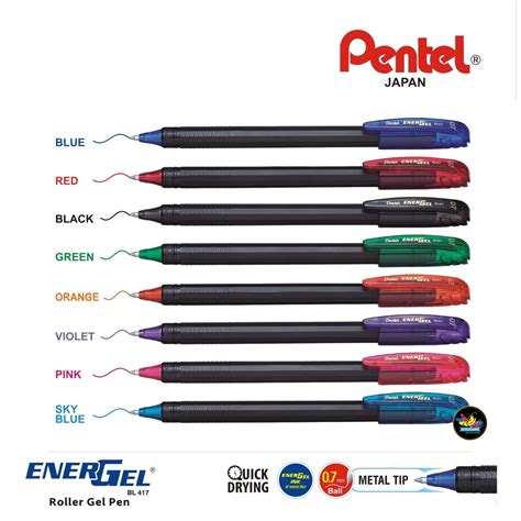 Pentel Energel Roller Gel Pen 0 7 BL 417 6 Pens Etsy