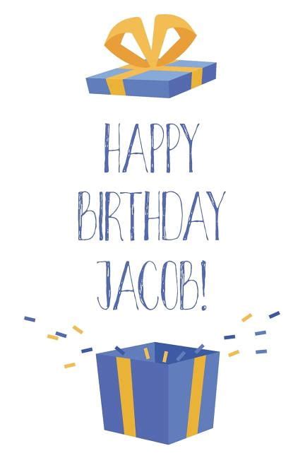 Happy Birthday Jacob: Cool Personalized First Name Jacob Birthday Card ...