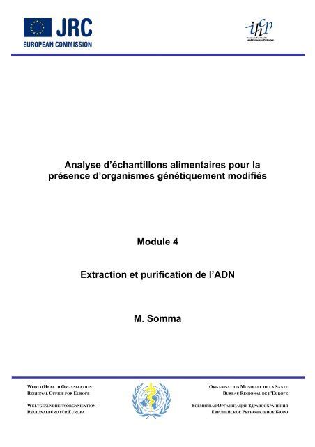 Extraction Et Purification Des Acides Nucl Iques