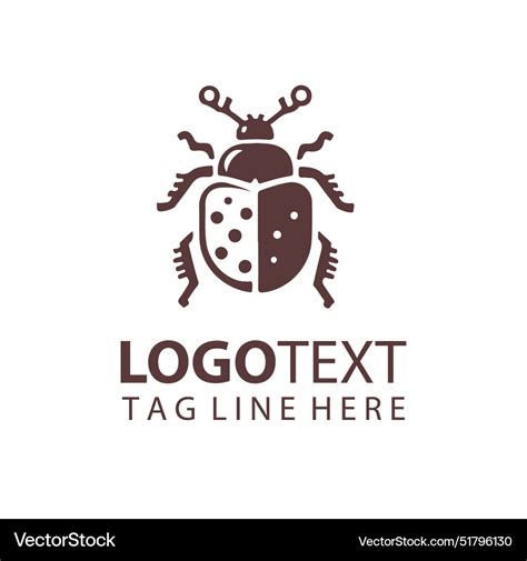 bug logo royalty  vector image vectorstock
