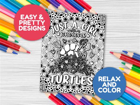 Turtles Quote Coloring Page Graphic By Designscape Arts · Creative Fabrica