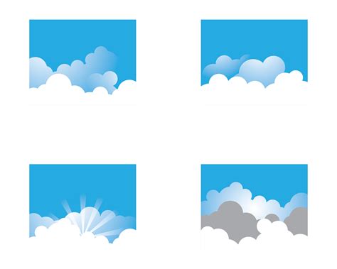 Blue Sky With White Cloud Background Set 1108325 Vector Art At Vecteezy