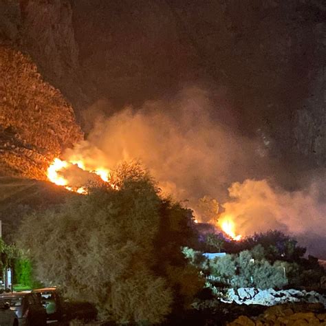 Palermo Incendio Nella Riserva Di Capo Gallo Ancora Fiamme Nella