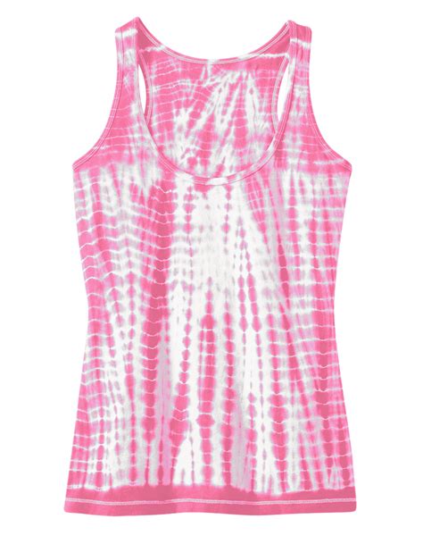 District Dt2301 Juniors Tie Dye Racerback Tank College Hill